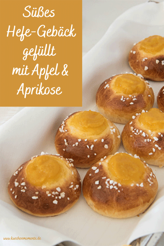 Süßes Hefegebäck gefüllt mit Apfel &amp; Aprikose - Idee zum Osterbrunch ...