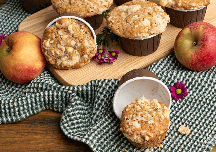 Apfel-Muffins mit Nuss-Streuseln - Küchenmomente