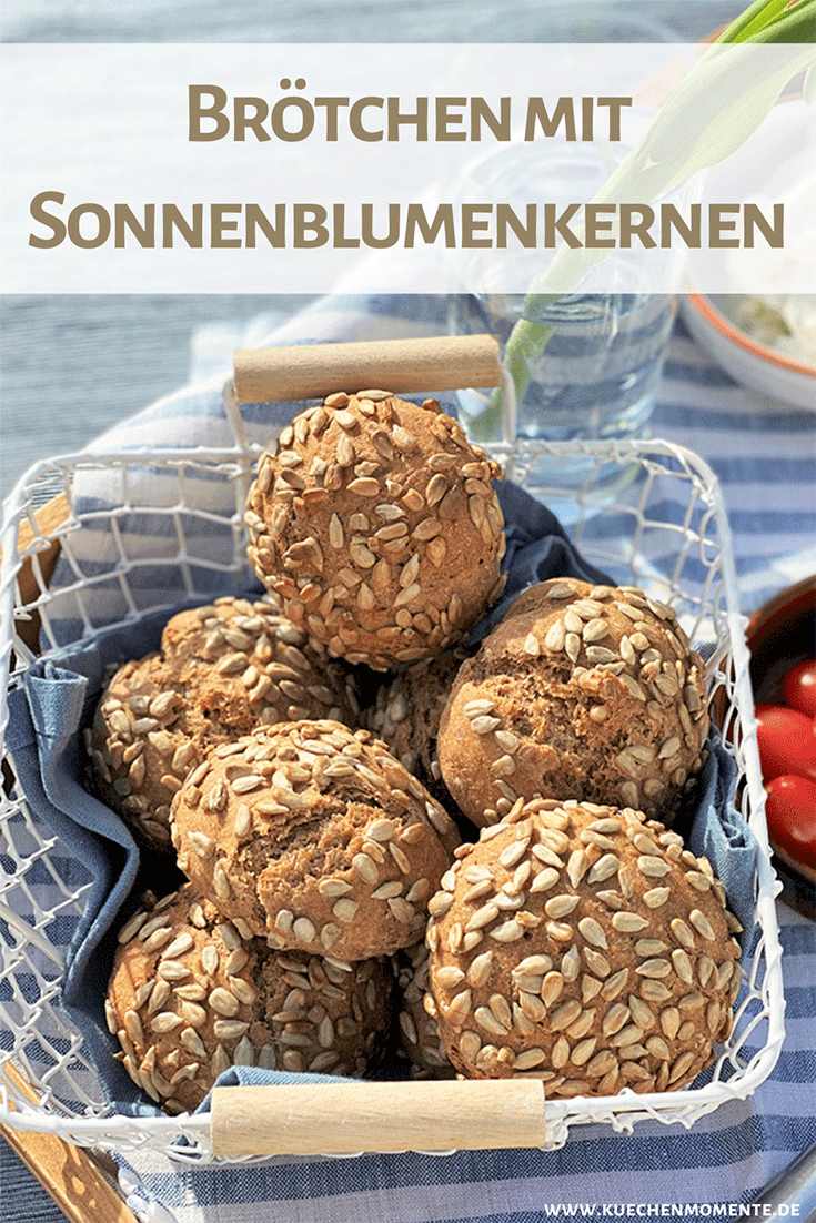 Dinkel-Roggen-Brötchen mit Sonnenblumenkernen - Küchenmomente