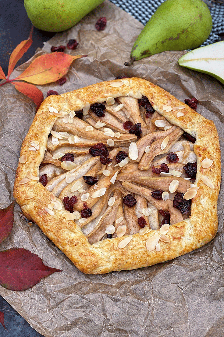 Birnen-Galette mit Cranberrys - Küchenmomente