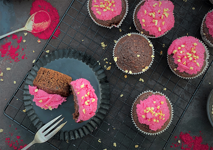 Rote Bete Schoko Cupcakes Kuchenmomente