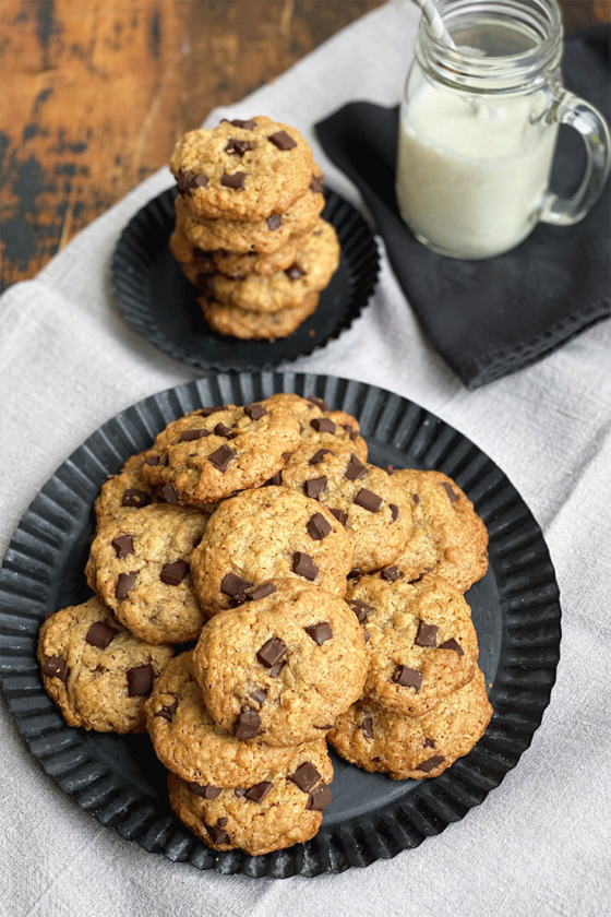 Chocolate Chip Cookies mit Haferflocken - Küchenmomente